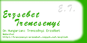 erzsebet trencsenyi business card